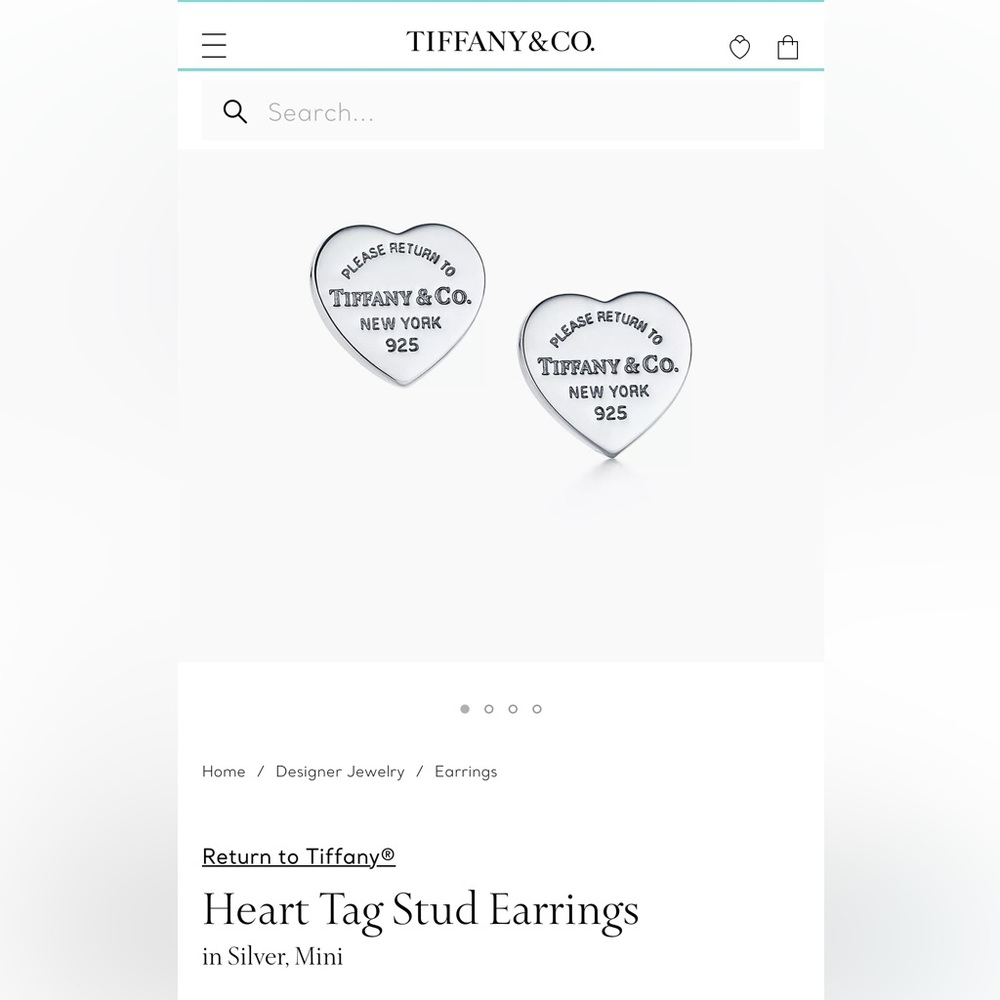 Tiffany single earring mini silver 925